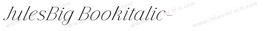 JulesBig Bookitalic字体转换